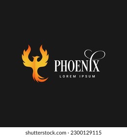 phoenix logo on black background