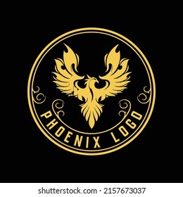 Phoenix logo with retro style