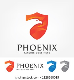 Phoenix logo with shield shape.