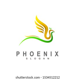 Phoenix logo with simple design template