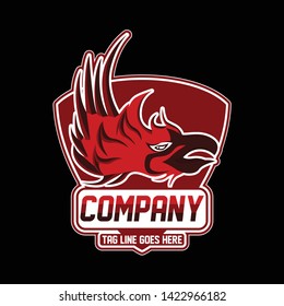 Phoenix logo sport design template. Vector Illustration
