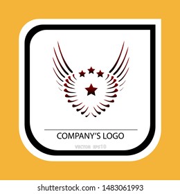 Phoenix logo. Symbol of immortality: death and rebirth in the fire.