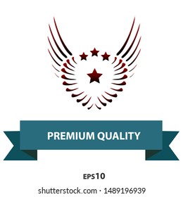 Phoenix logo. Symbol of immortality: death and rebirth in the fire.
