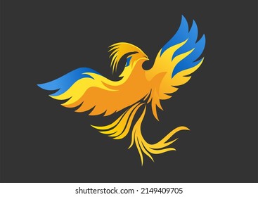 Phoenix logo as a symbol of Ukrainian freedom