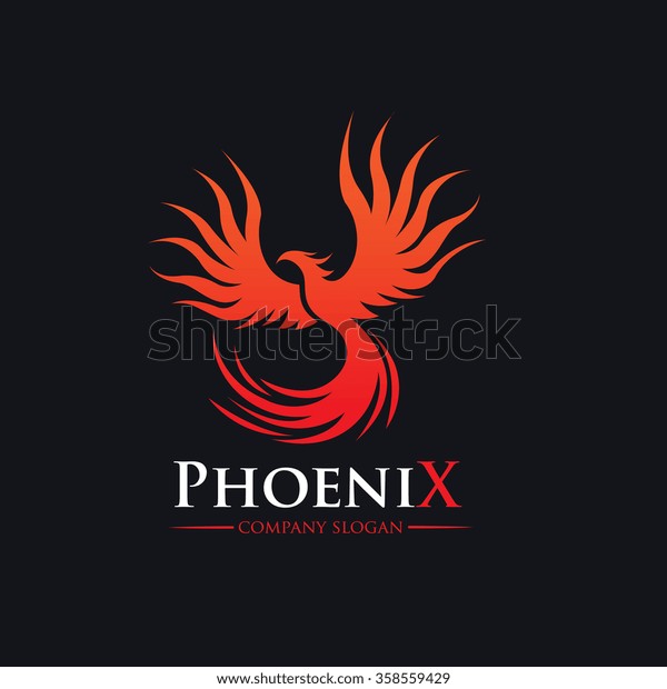 Phoenix Logo Template Stock Vector (Royalty Free) 358559429