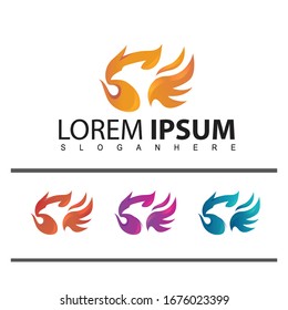 Phoenix logo, Logo Template , design vector