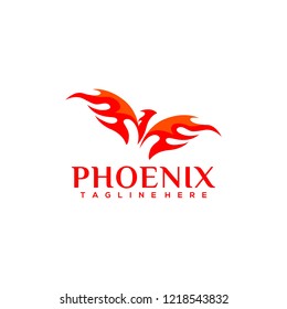 Phoenix Logo Template Fire Bird Eagle Logo