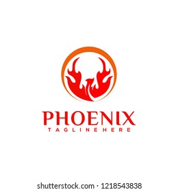 Phoenix Logo Template Fire Bird Eagle Logo
