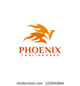 Phoenix Logo Template Fire Bird Eagle Logo