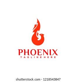 Phoenix Logo Template Fire Bird Eagle Logo