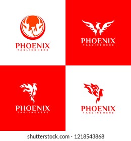 Phoenix Logo Template Fire Bird Eagle Logo