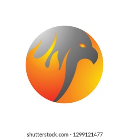 Phoenix logo template, Fire-bird, Eagle logo  Eagle falcon soaring Logotype concept icon.