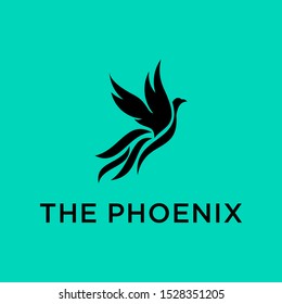 Phoenix logo template, Fire-bird, Eagle logo