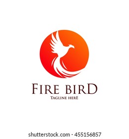 Phoenix logo template, Fire-bird, Eagle logo