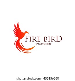 Phoenix logo template, Fire-bird, Eagle logo