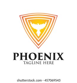Phoenix logo template, Fire-bird, Eagle logo