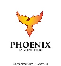 Phoenix logo template, Fire-bird, Eagle logo