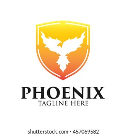 Phoenix logo template, Fire-bird, Eagle logo