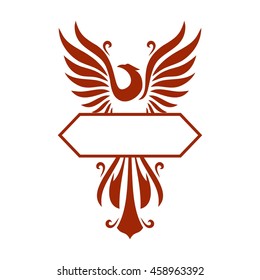 Phoenix logo template, Fire-bird, Eagle logo