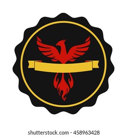 Phoenix logo template, Fire-bird, Eagle logo