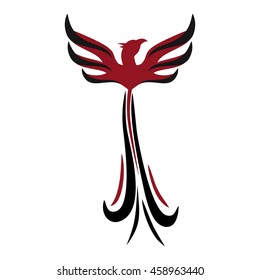 Phoenix logo template, Fire-bird, Eagle logo