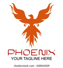 Phoenix logo template, Fire-bird, Eagle logo