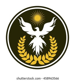 Phoenix logo template, Fire-bird, Eagle logo