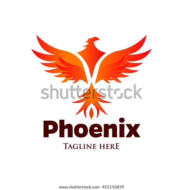 Phoenix Logo Template Firebird Eagle Logo Stock Vector (Royalty Free ...