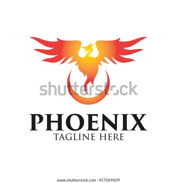 Phoenix Logo Template Firebird Eagle Logo Stock Vector (Royalty Free ...