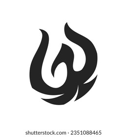 Phoenix Logo Vorlage isoliert. Markenidentität. Abstrakte Vektorgrafik von Icon