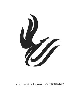 plantilla de logotipo de phoenix Aislado. Identidad de marca. Gráfico de vectores de resumen de iconos