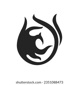 phoenix logo template Isolated. Brand Identity. Icon Abstract Vector graphic