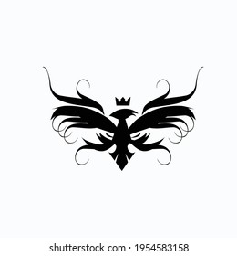 Phoenix logo template vector. A simple flat vector design