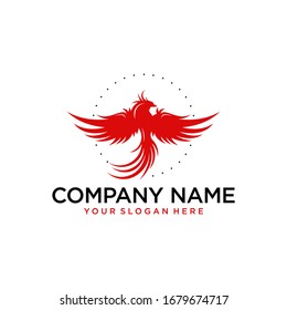 The phoenix logo that is flying.
The logo can be applied to various media and industries.