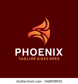 Phoenix Logo Vector With Colorful. Animal Icon.  Eagle Symbol. Bird Logotype Design Inspiration.