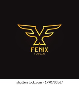 phoenix logo vector design illustration