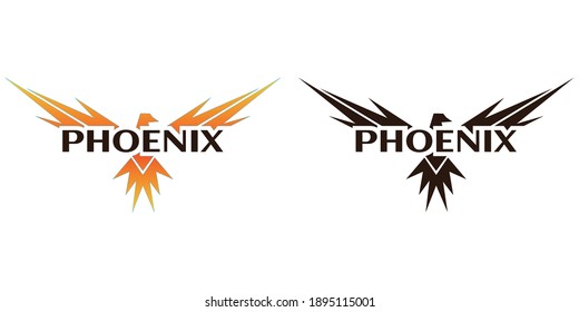 Phoenix logo vector. Eagle logo concept vector template