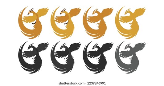 Phoenix Logo Vector Icon Symbol Template. Phoenix Logo Vector Illustration