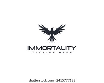 phoenix logo vector illustration. phoenix bird logo template