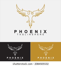 Plantilla de diseño de imágenes vectoriales con logotipo de Phoenix