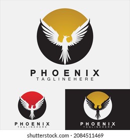 Plantilla de diseño de imágenes vectoriales con logotipo de Phoenix