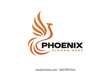 phoenix logo vector illustration. luxury phoenix logo template