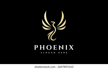 phoenix logo vector illustration. luxury phoenix logo template