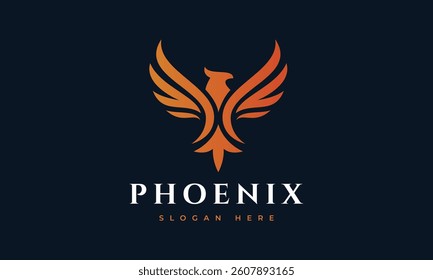 phoenix logo vector illustration. luxury phoenix logo template
