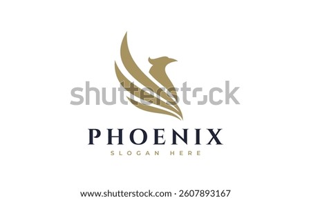 phoenix logo vector illustration. luxury phoenix logo template