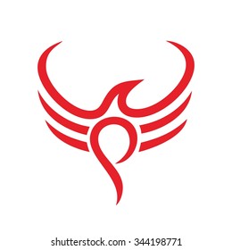 phoenix logo vector. logo template.