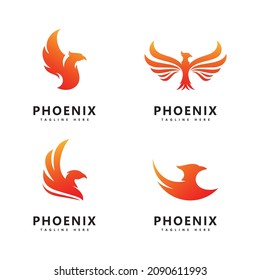 Phoenix logo vector template  design 