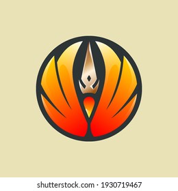 Phoenix logo vector template. Eps 10. Abstract symbol for identity. Logotype illustration.