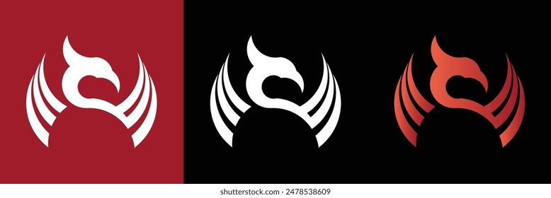 phoenix logo, phoenix wings concept vector illustration