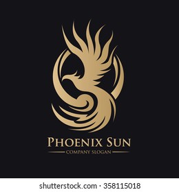 Phoenix Luxury Gold Logo Template